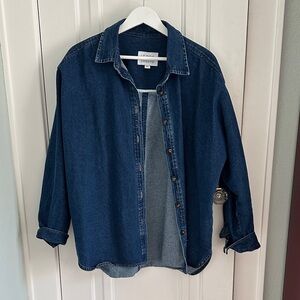 Le Bon Shoppe • Dark Denim Oversized Shirt Jacket Size M/L